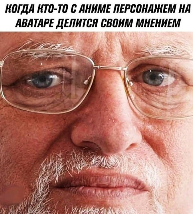 Когда кто-то с аниме персонажем на аватаре делится своим мнением