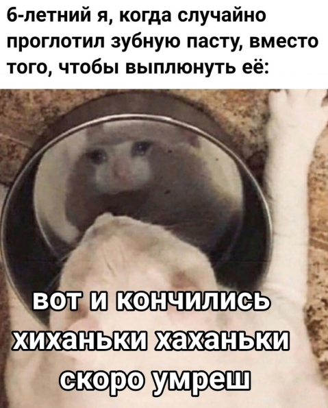 Шестилетний я когда проглотил зубную пасту - Вот и кончились хихонки хаханьки
