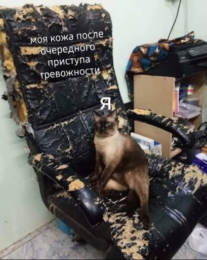 Моя кожа после очередного приступа тревожности - Я